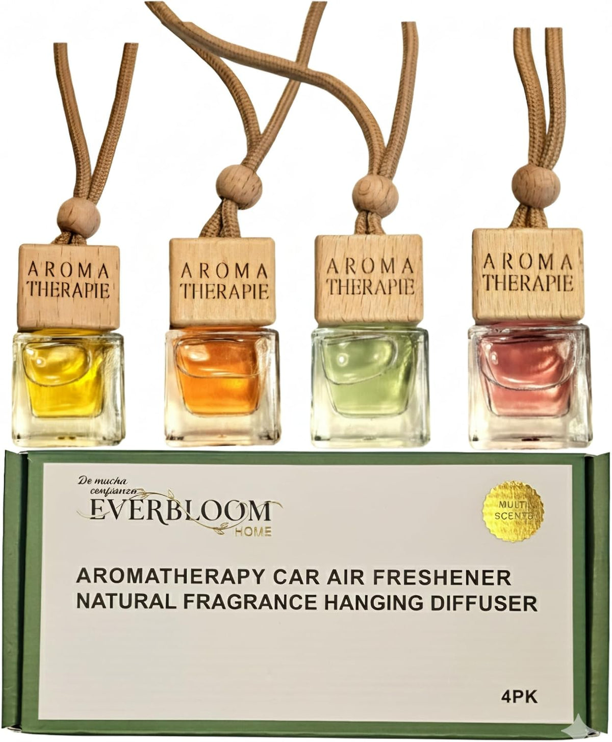 Aromatherapy Car Air Freshener 4Pack Hanging Diffuser