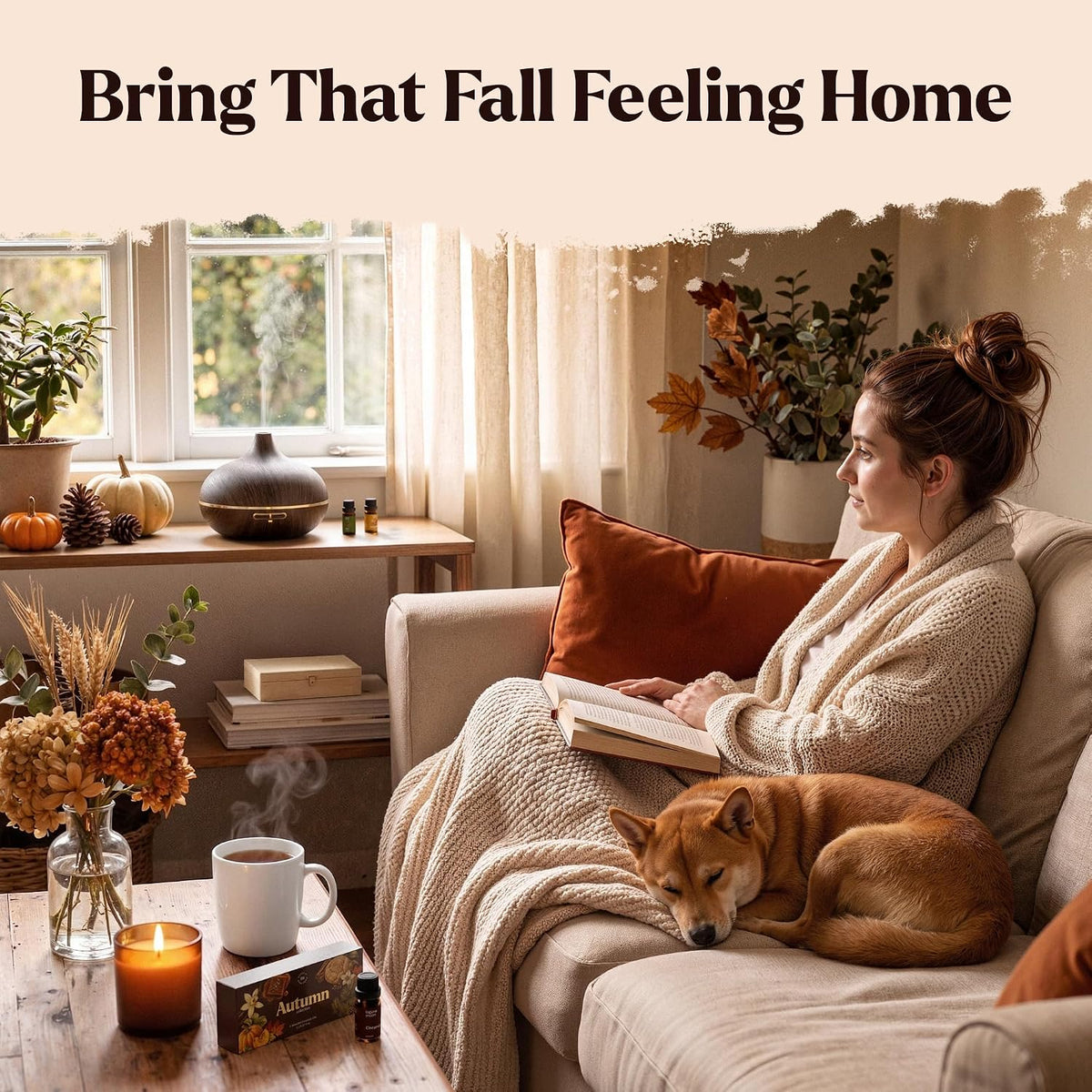 Lagunamoon Fall Essential Oils Set for Diffuser for Home 6 x 10ml