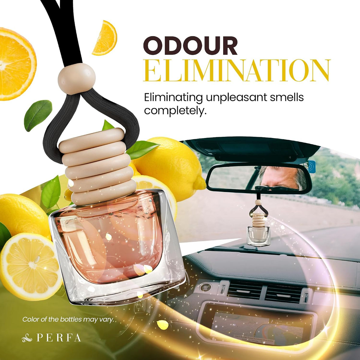 Car Air Freshener - Citrus Lemon Inspired Perfume Diffuser by Perfa