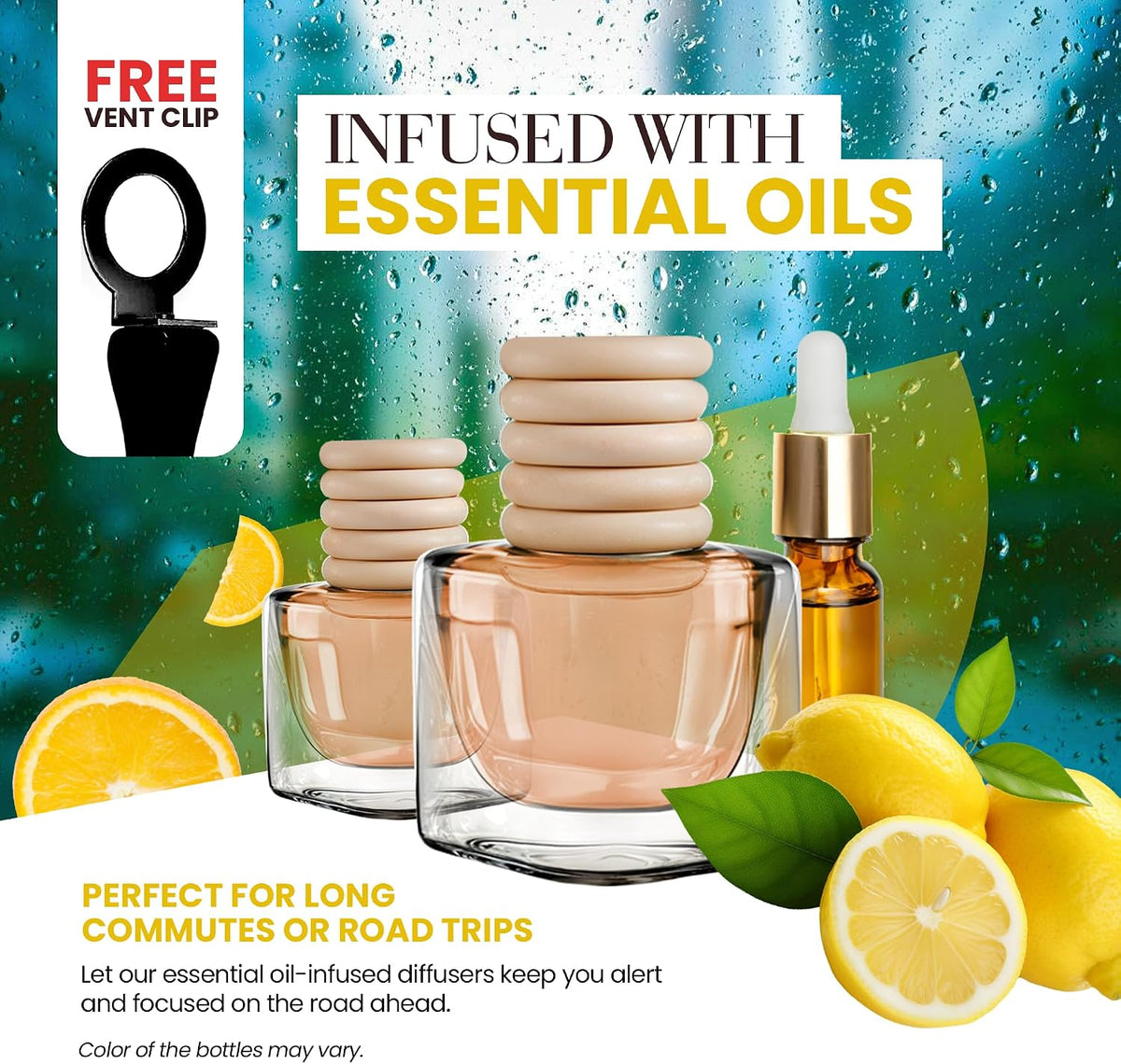 Car Air Freshener - Citrus Lemon Inspired Perfume Diffuser by Perfa