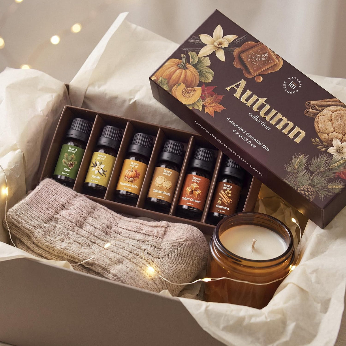 Lagunamoon Fall Essential Oils Set for Diffuser for Home 6 x 10ml