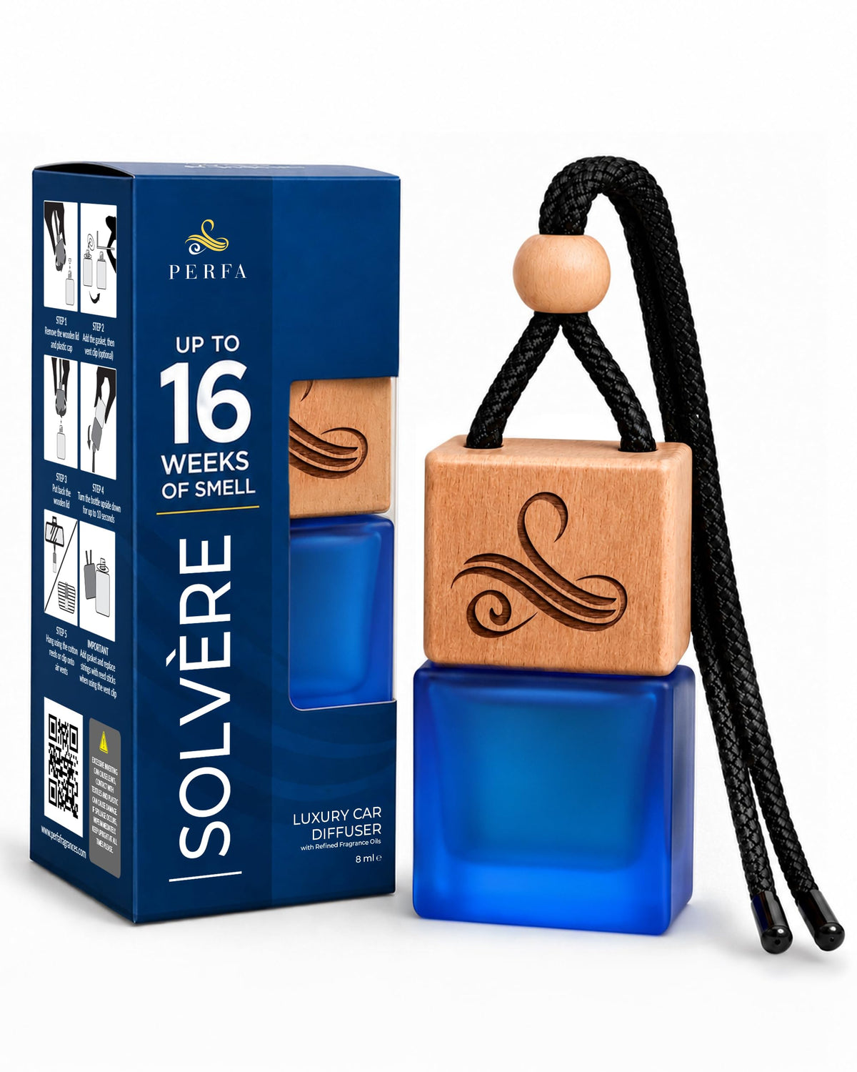 Car Air Freshener for Men - Solvère Inspired Perfume Diffuser Home by Perfa