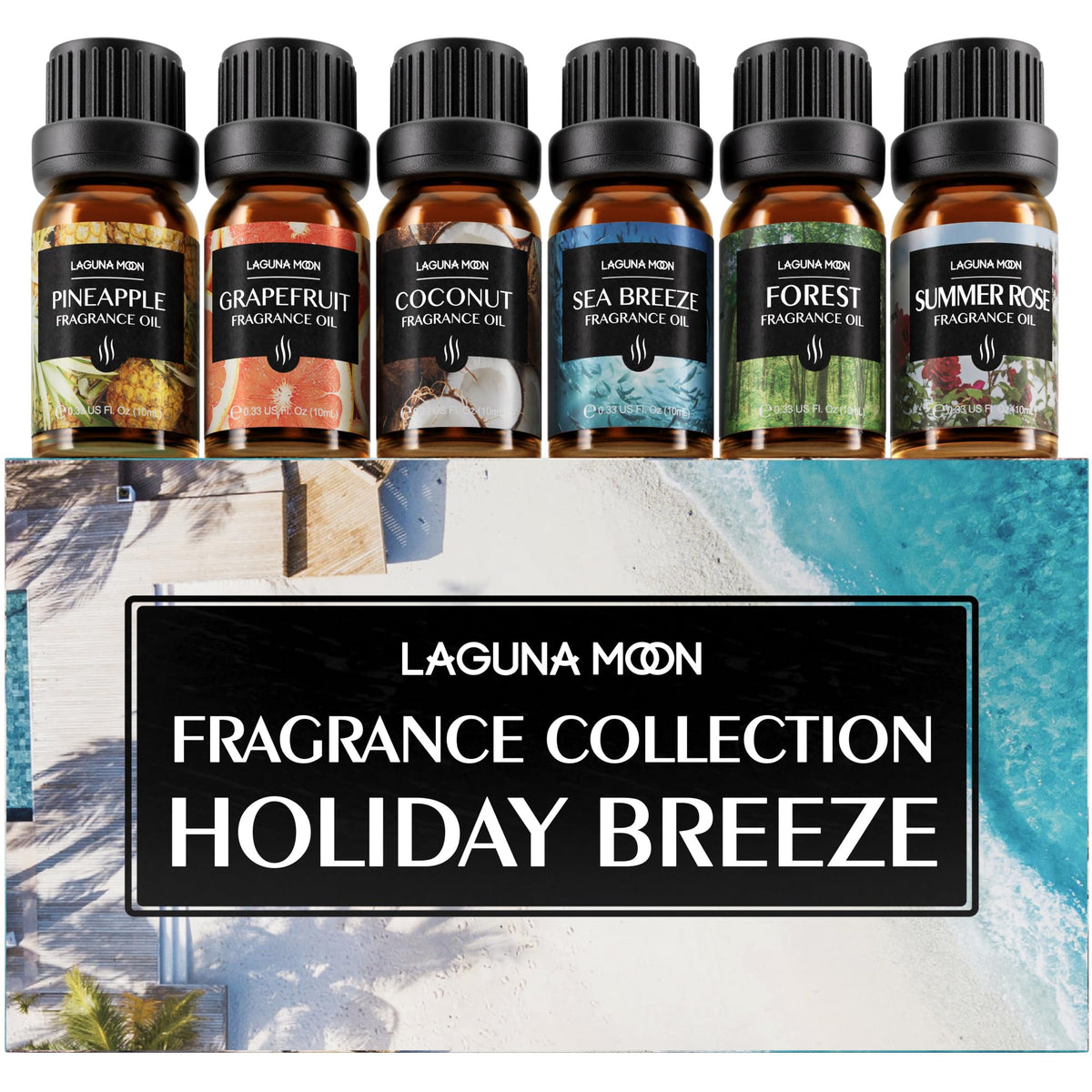 Lagunamoon Fall Essential Oils Set for Diffuser for Home 6 x 10ml