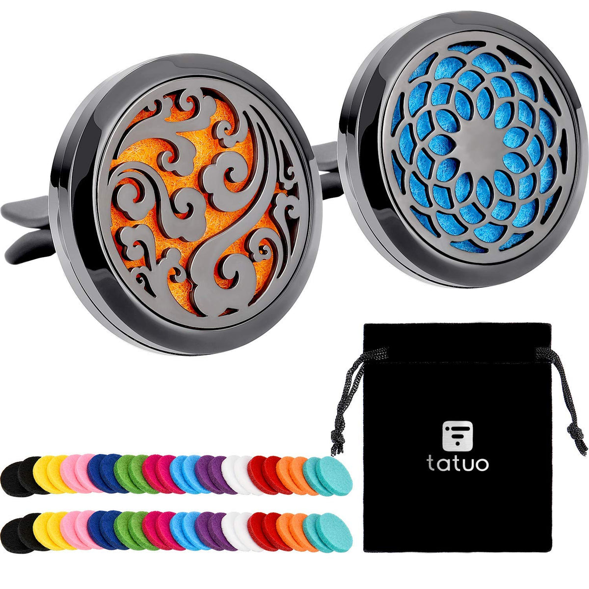 Tatuo 2 Pcs Car Aromatherapy Vent Clip Diffuser, Tree Patterns