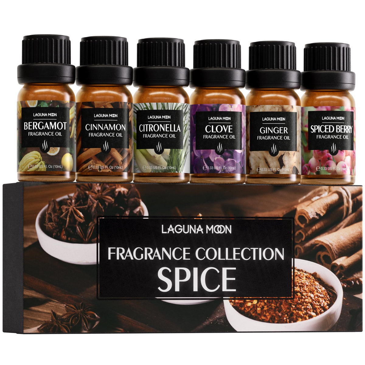 Lagunamoon Fall Essential Oils Set for Diffuser for Home 6 x 10ml