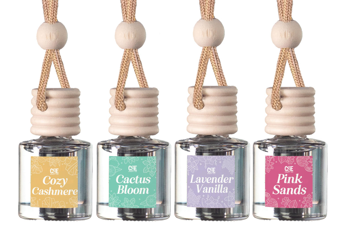 CANDECraftCo 2 Pack Hanging Car Air Freshener Diffuser for Essential Oils