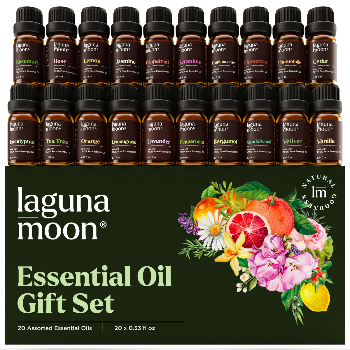 Lagunamoon Fall Essential Oils Set for Diffuser for Home 6 x 10ml