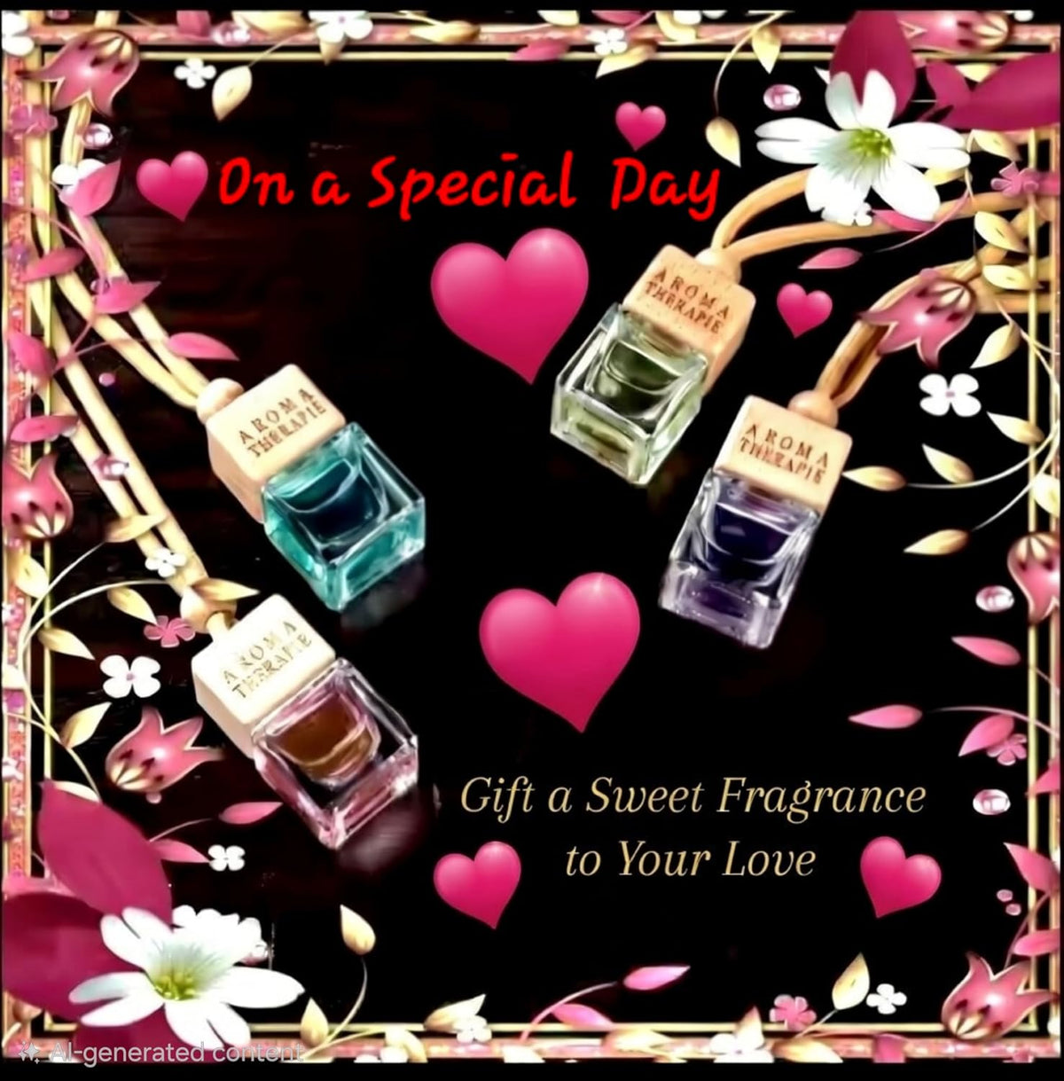 Aromatherapy Car Air Freshener 4Pack Hanging Diffuser