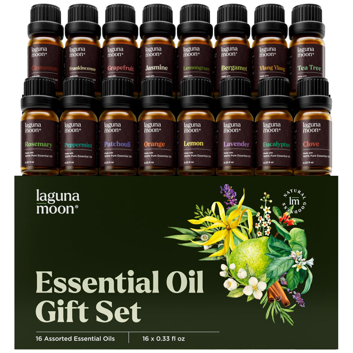 Lagunamoon Fall Essential Oils Set for Diffuser for Home 6 x 10ml