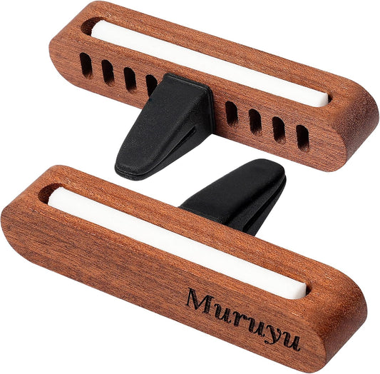 2-Pack Sapele Wood Car Vent Diffuser