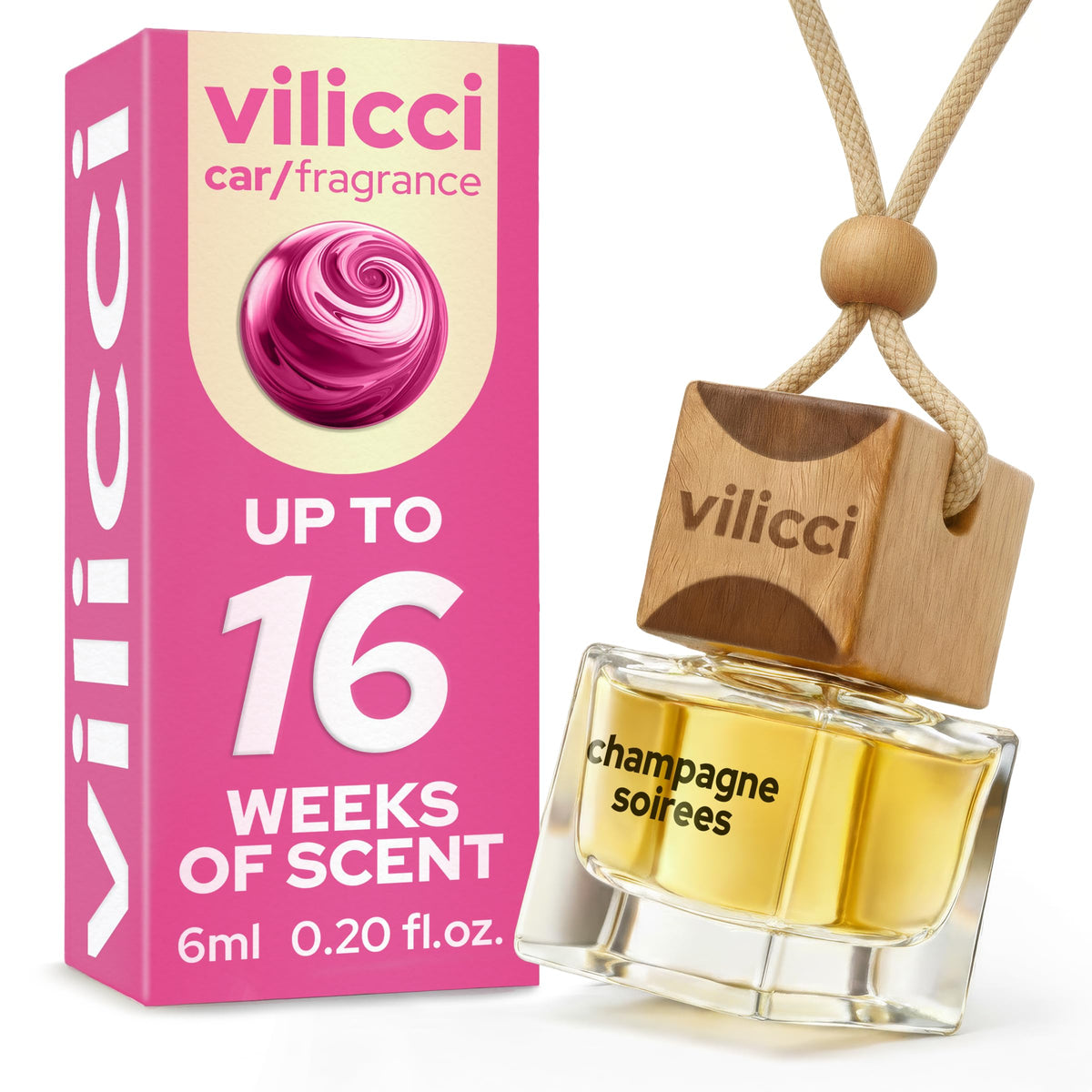 Vilicci Tobacco Vanilla Car Air Freshener – Premium Auto Perfume & Car Diffuser | Sophisticated & Timeless Scent | Long-Lasting Up to 120 Days | Odor Eliminating | Vegan, Cruelty-Free Car Perfume