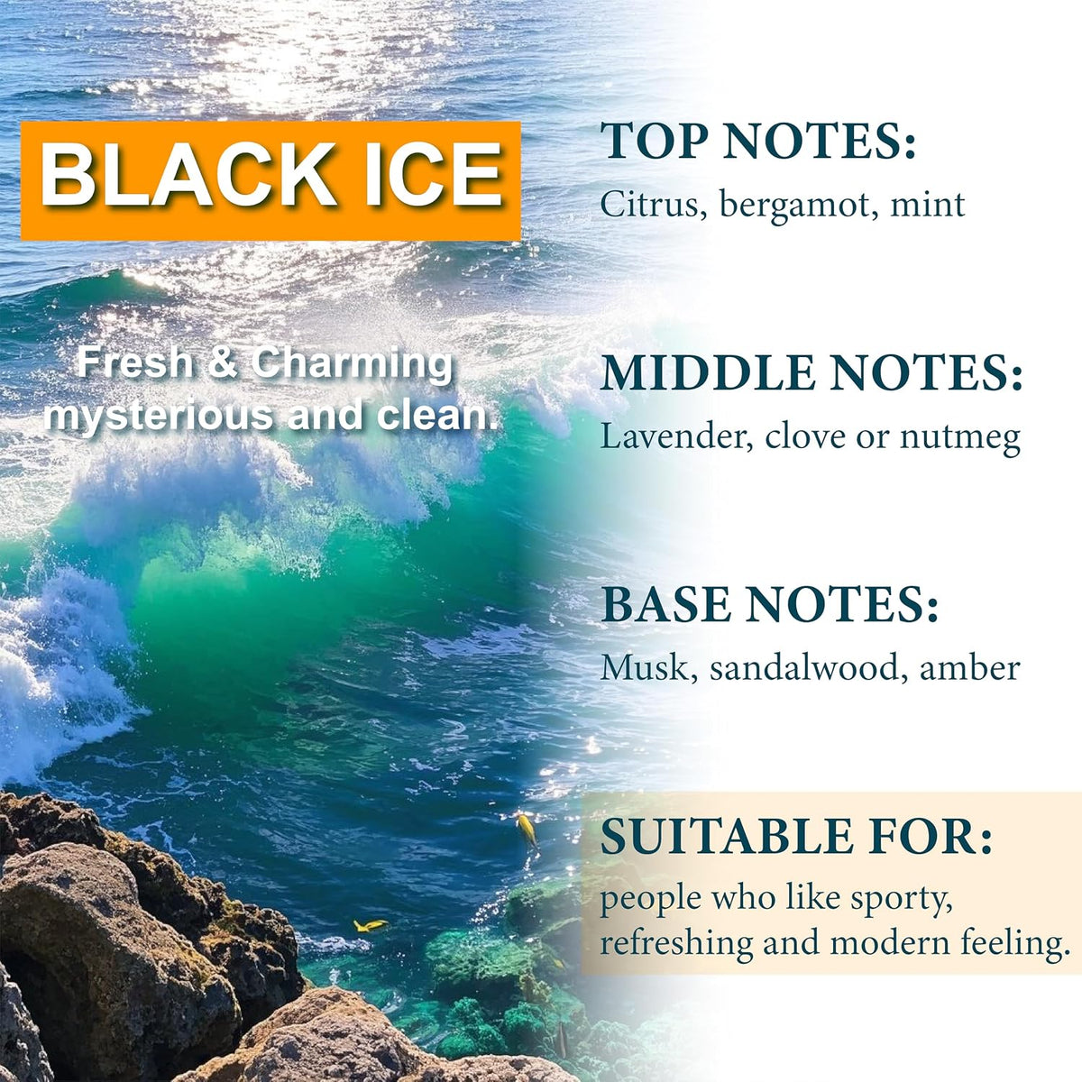 Hanging Car Air Freshener (Pack of 3) : Luxury Car Perfume for Women Men | Cute & Reusable Bottle with 45+ Days Long-Lasting Fragrance Oil Diffuser, Black ice